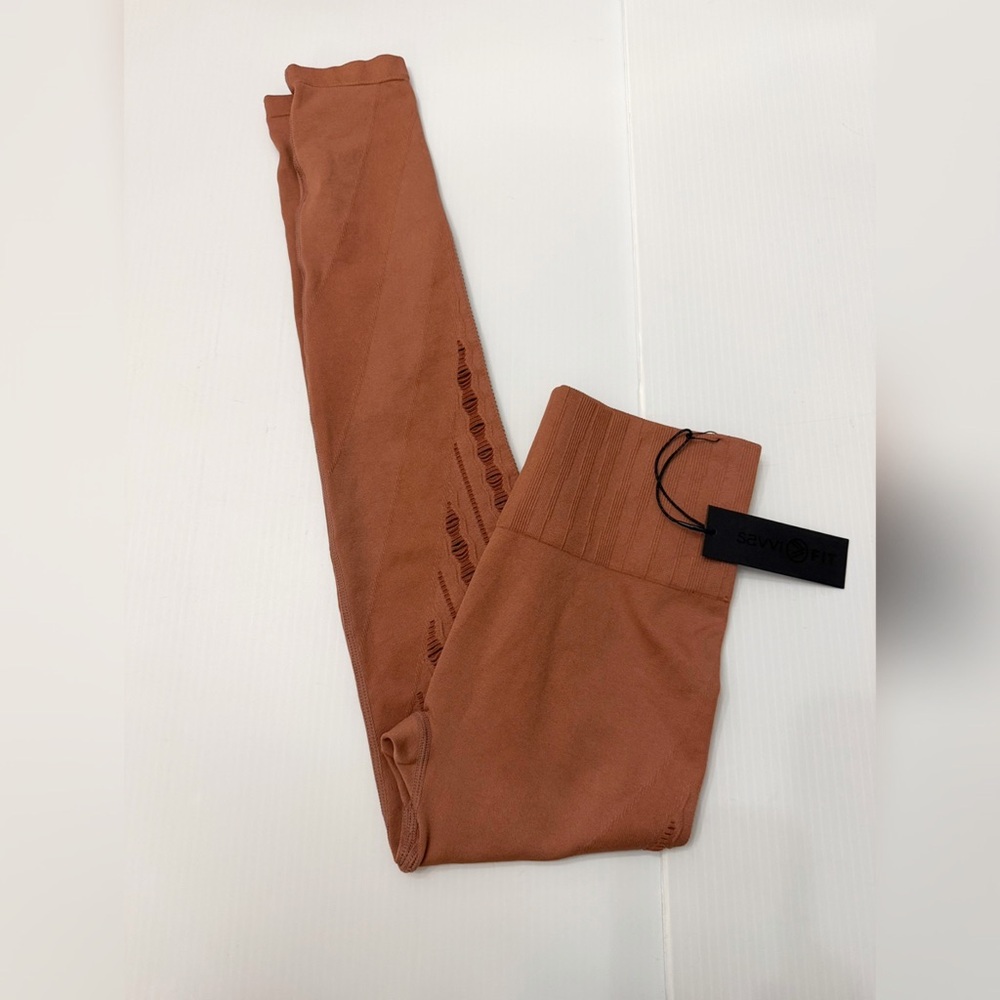 Savvi Mantra Leggings - Pink High-Waisted Leggings - XS/S